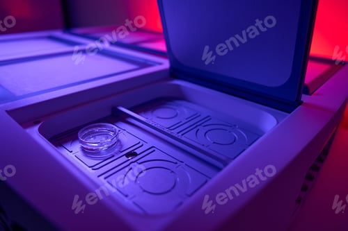 Preview: Open chamber of dry IVF multiroom incubator for embryo culture