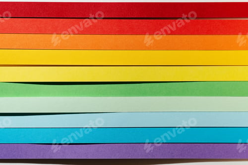 Preview: Vibrant Colorful Rainbow Stripes on White Background