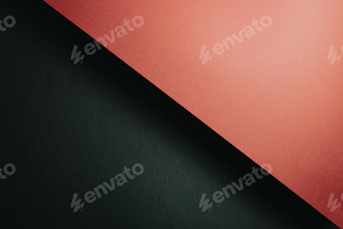 Preview: Abstract black and orange color paper geometry composition background, minimalist shadows