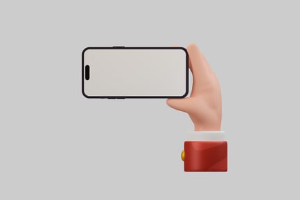 Preview: Cartoon hand holding phone