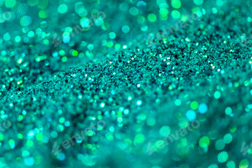 Preview: abstract of bright and sparkling bokeh background, green, yellow and silver bokeh, soft focus