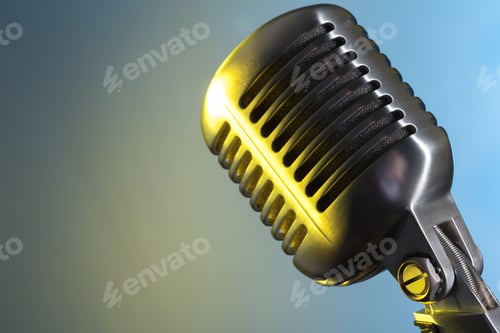 Preview: audio microphone retro style