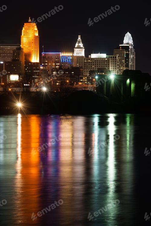 Preview: Vertical Composition Ohio River Cincinnati Downtown City Skyline