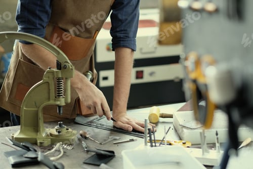 Leather workshop owner