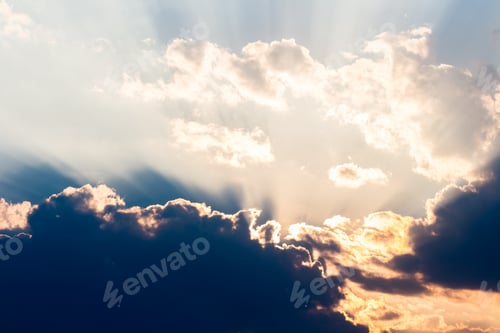 Preview: colorful dramatic sky with cloud at sunset