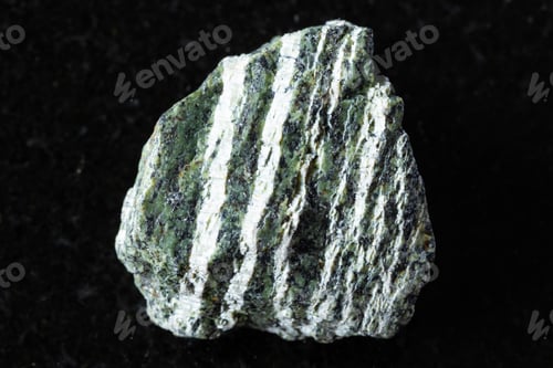 Preview: sample of chrysotile serpentine mineral on black