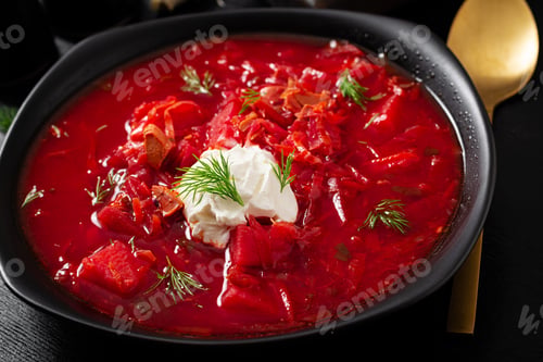 Preview: Traditional Ukrainian borscht.