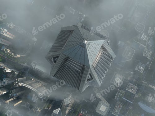 Preview: Shenzhen ,China - Circa 2022: Aerial view of landsccape in Shenzhen city, China