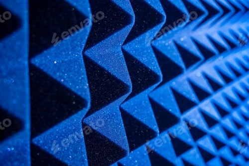 Preview: soundproof wall in the night club background texture.