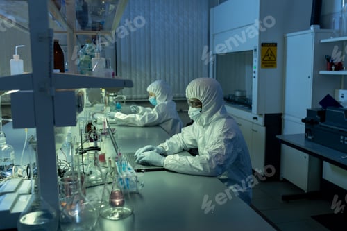 Preview: Chemists working on computers in the lab