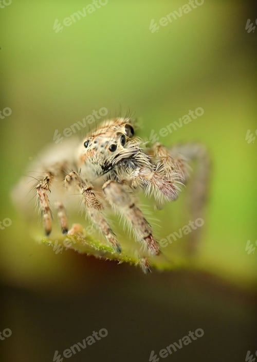Preview: Detailed Close-up of an Adorable Jumping Spider