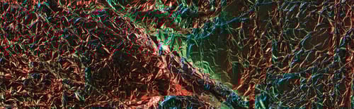 Preview: panoramic shot of foil with colorful lighting reflection