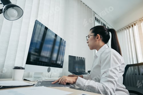 Preview: Woman asian software developers are analyzing