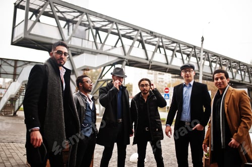 Preview: Multiethnic male bachelor mafia party