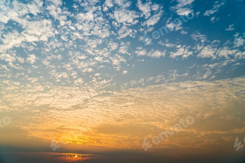 Preview: colorful dramatic sky with cloud at sunset