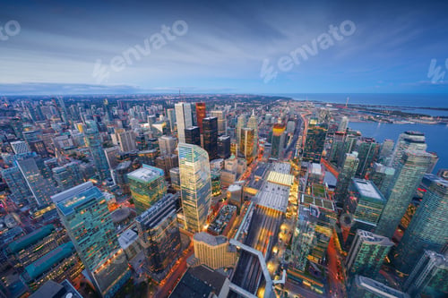 Preview: Toronto, Ontario, Canada Downtown Cityscape at Twilight