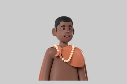 Preview: Cartoon african male figure