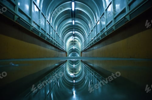 Preview: Tunnel illuminated by fluorescent lights