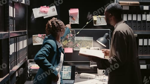 Preview: Investigators team talking about suspicious evidence