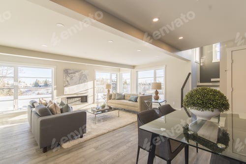 Preview: Beautiful shot of a modern house guest room