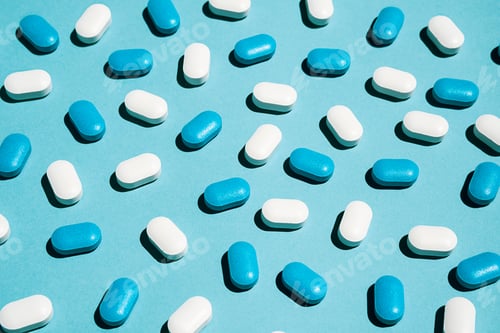 Preview: Medicinal pills, vitamin supplement layout.