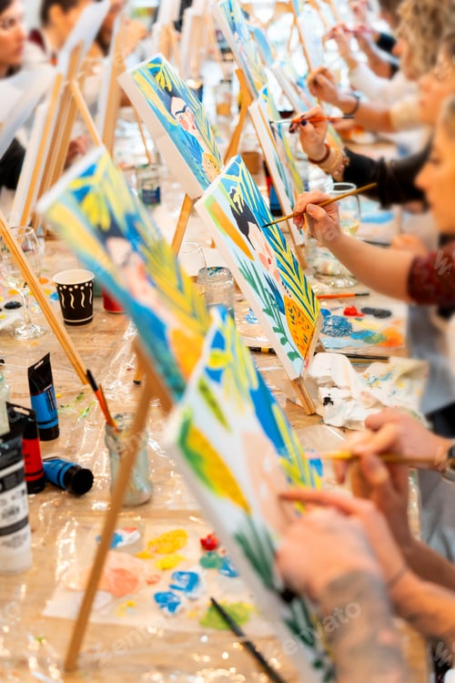 Preview: Women enjoying a creative sip and paint event
