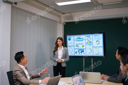 Preview: White collar worker working and meeting at office.