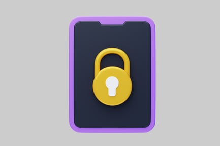 Preview: Phone with gold lock security