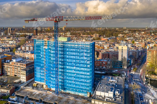 Preview: Construction crane building high rise apartment