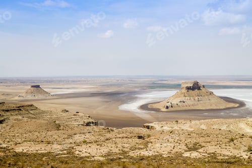 Preview: Ustyurt Plateau Mesas in Desert Landscape