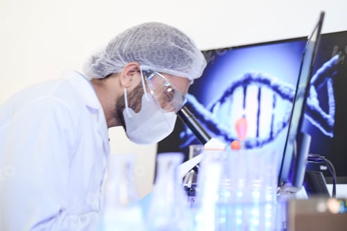 Preview: A diverse team of scientists collaborates in a modern laboratory,
