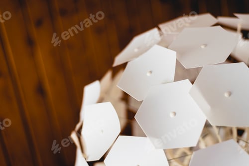 Preview: Geometric pieces of a ceiling lamp.