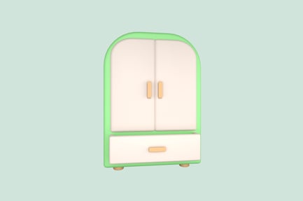 Preview: Wardrobe Props 3D Illustration