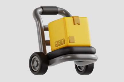 Preview: 3D Cartoon Package Trolley Asset