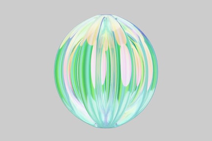 Visualização: Esfera listrada brilhante