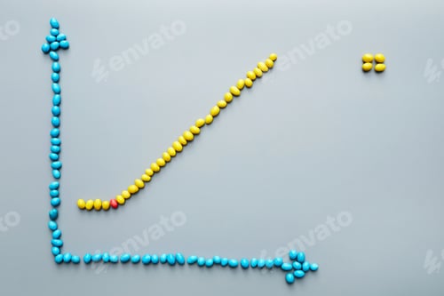 Preview: Increasing graph made of sweets