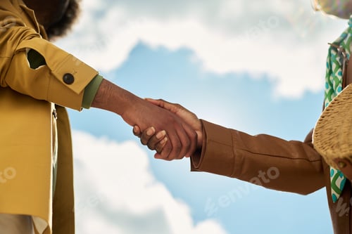 Preview: Shaking Hands During Professional Agreement Outside