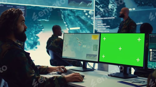 Preview: Army officer uses satellite radar footage and greenscreen in command post