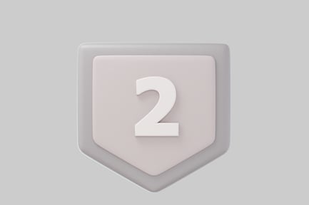 Preview: Number 2 in a gray shield