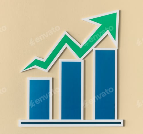 Preview: Business growth bar chart icon