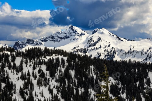Preview: Mt. Rainier Winter Mountain View, Mt. Rainier National Park Washington