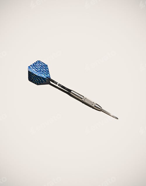 Preview: Close up of dart on table