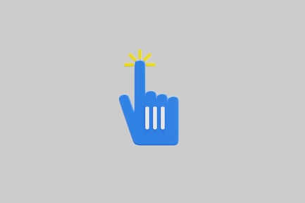 Preview: Blue click hand pointing finger