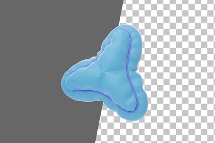 Preview: Soft Body Triangle Balloon Shape 3D Icon