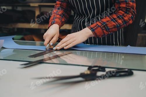 Preview: Sewing process. Small business making leather and canvas bags