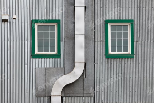 Preview: Metal outside duct corrugated iron facade windows