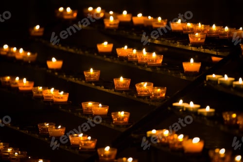 Preview: orange church candles
