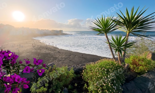 Preview: Playa jardin beach at Puerto de la Cruz, Spain