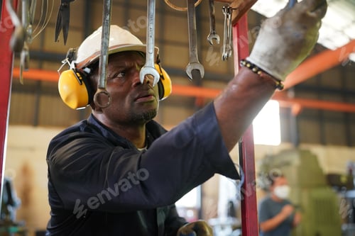 Preview: Professional heavy industry worker at factory(Multiple values)