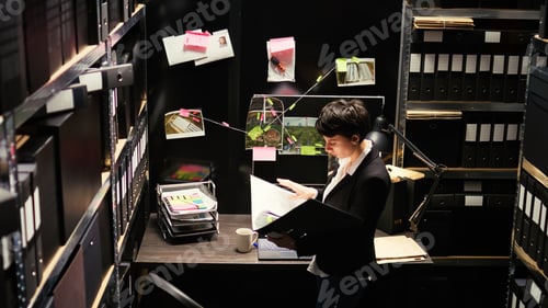Preview: Criminologist looking at case file